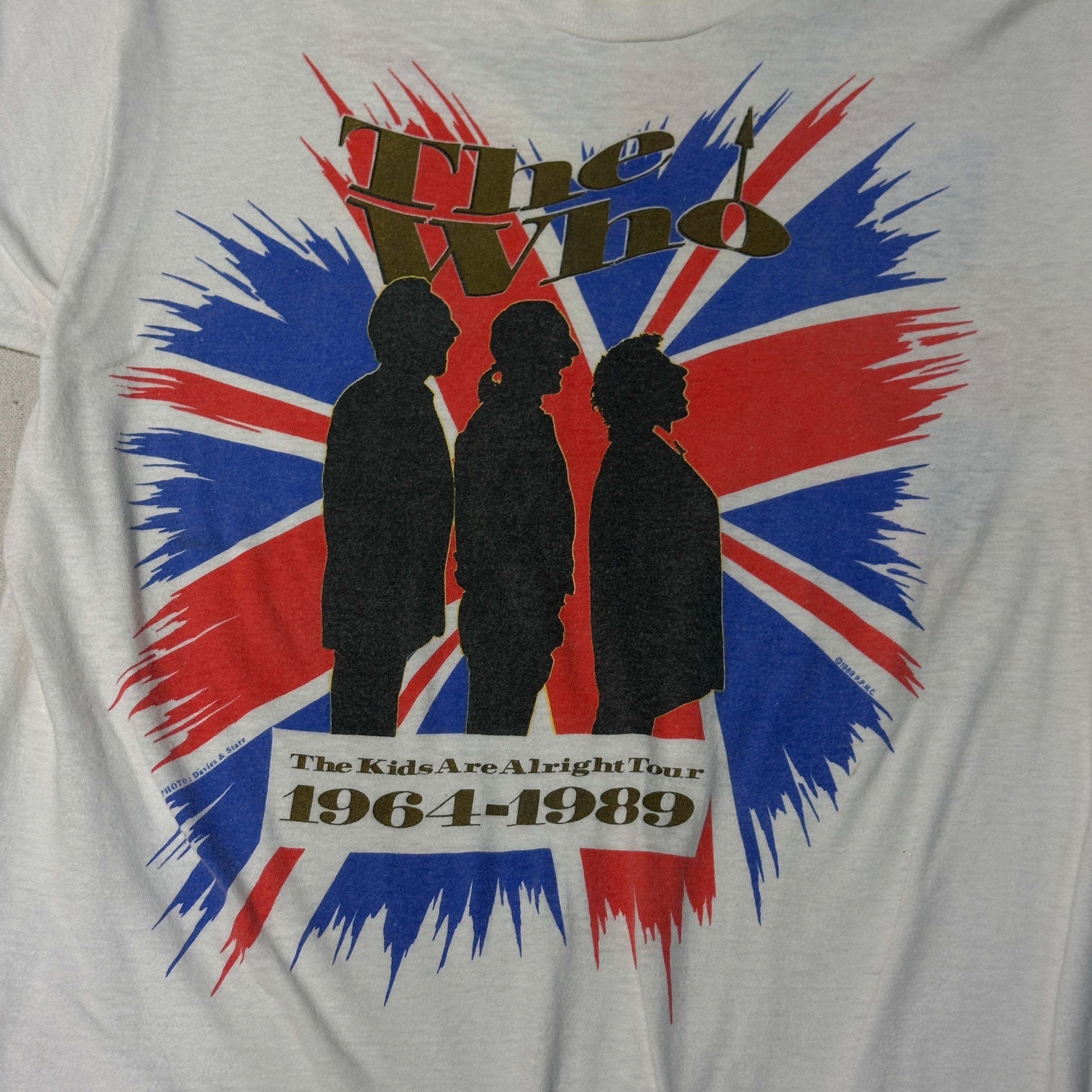 Vintage The Who 1989 Kids Are Alright Tour Graphic T-Shirt Size L