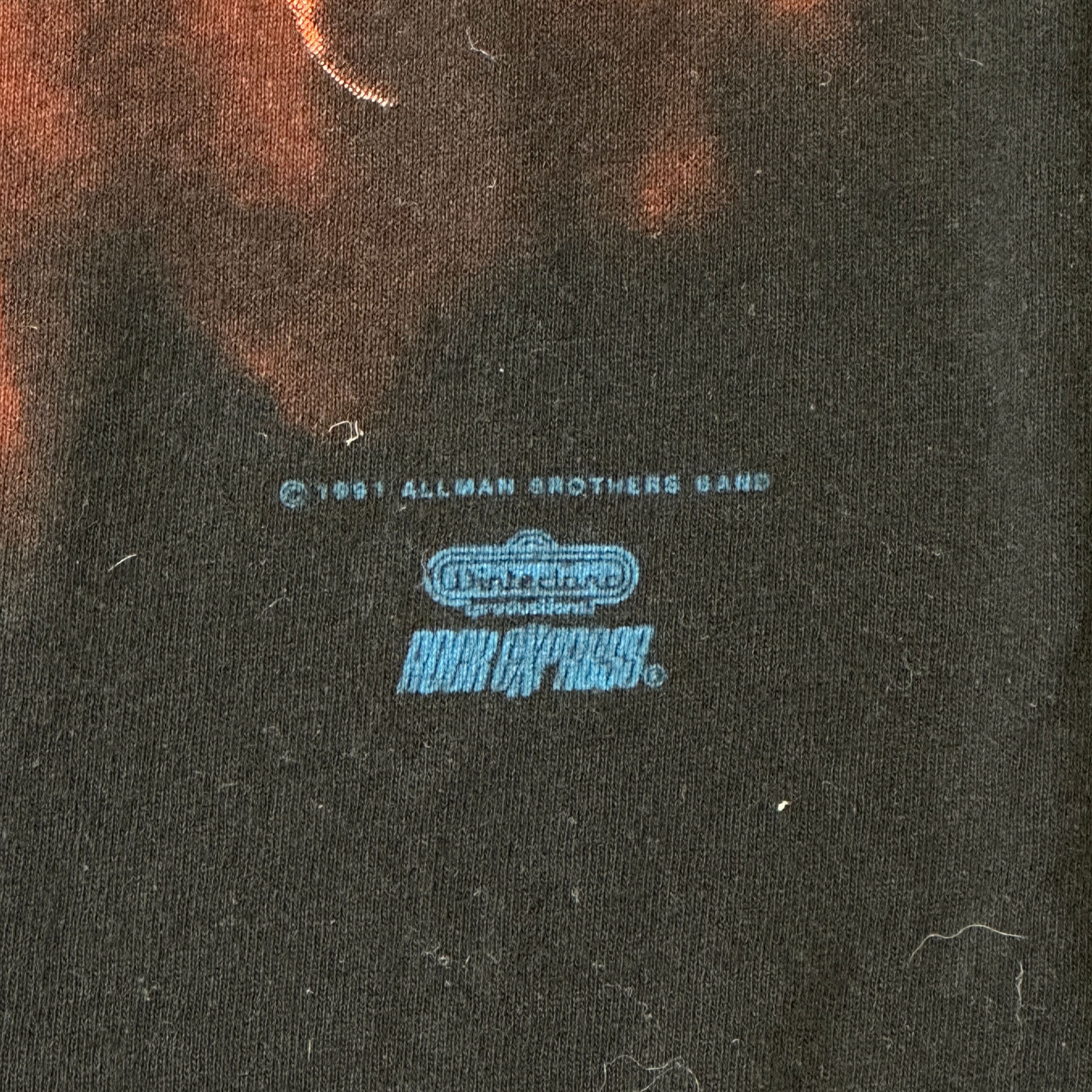 Vintage Allman Brothers Band Space Graphic T-Shirt Size L 80s