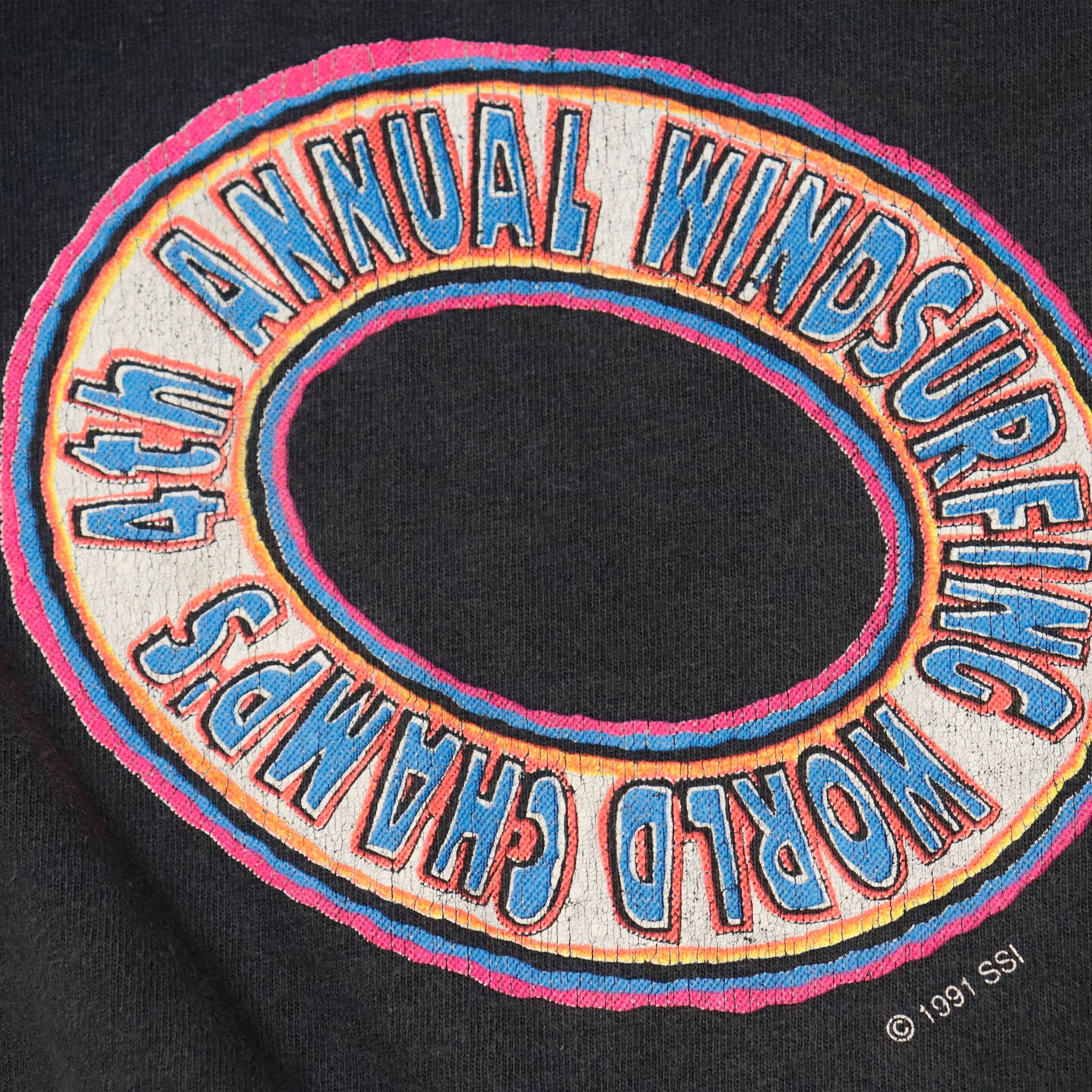 1991年オーストラリアVS NZ,イングランド、ウエールズ戦記念T-シャツ Vintage 1991 4th Annual Windsurfing World Champs Graphic T-Shirt