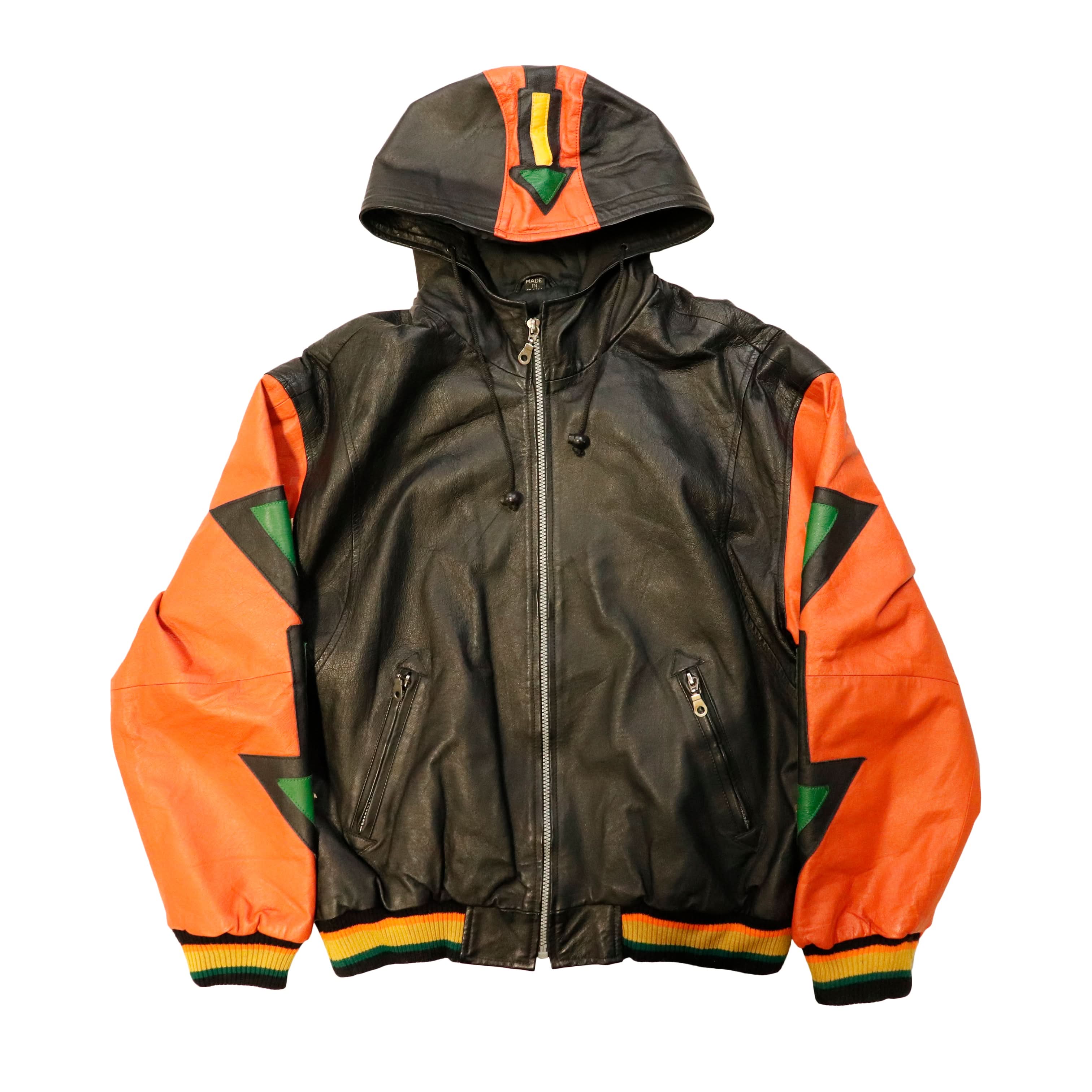 Vintage MTV Yo MTV Raps Leather Hooded Jacket Size L RARE! – FAIF.COM