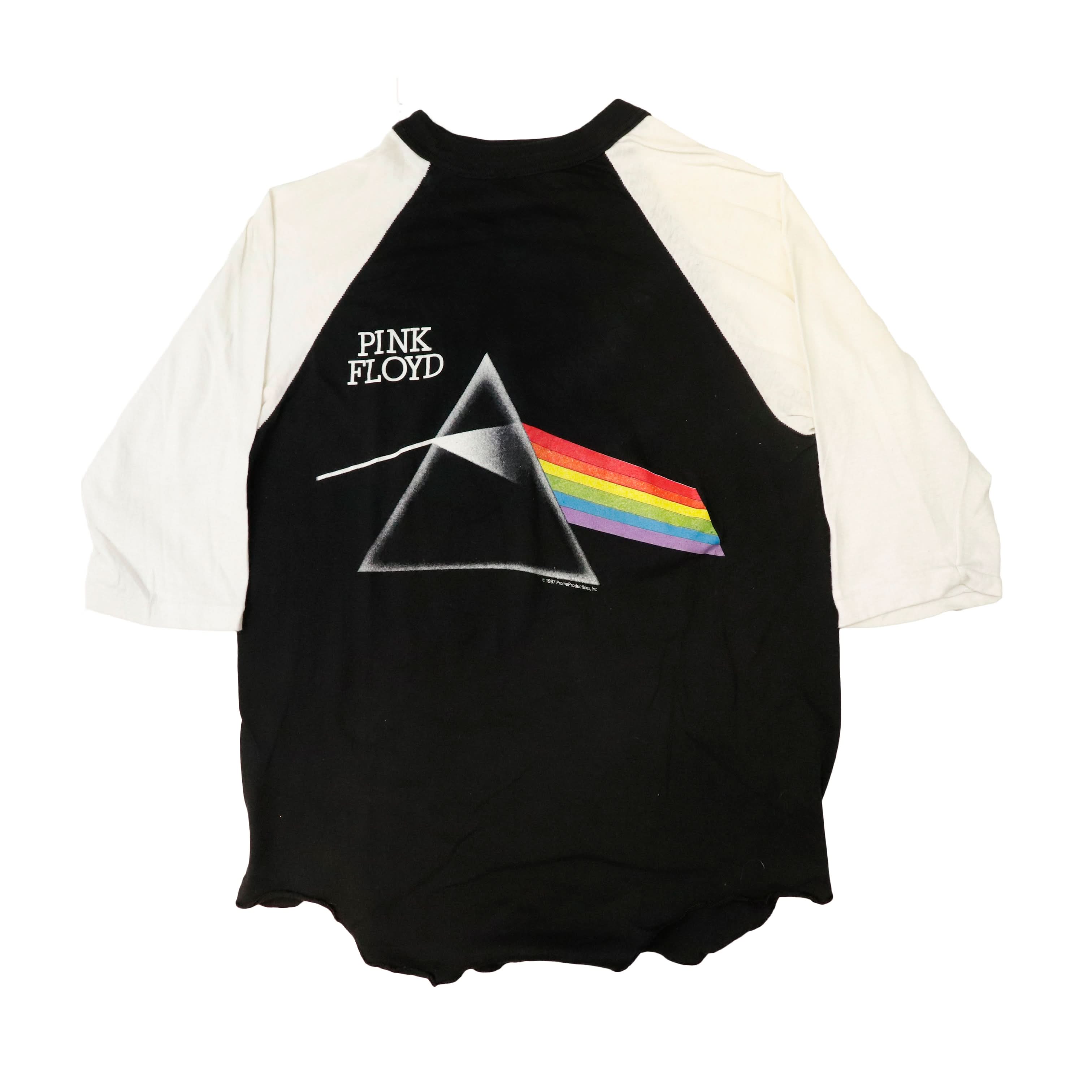 Vintage Pink Floyd Prism Graphic Raglan T-Shirt Size Large 80s