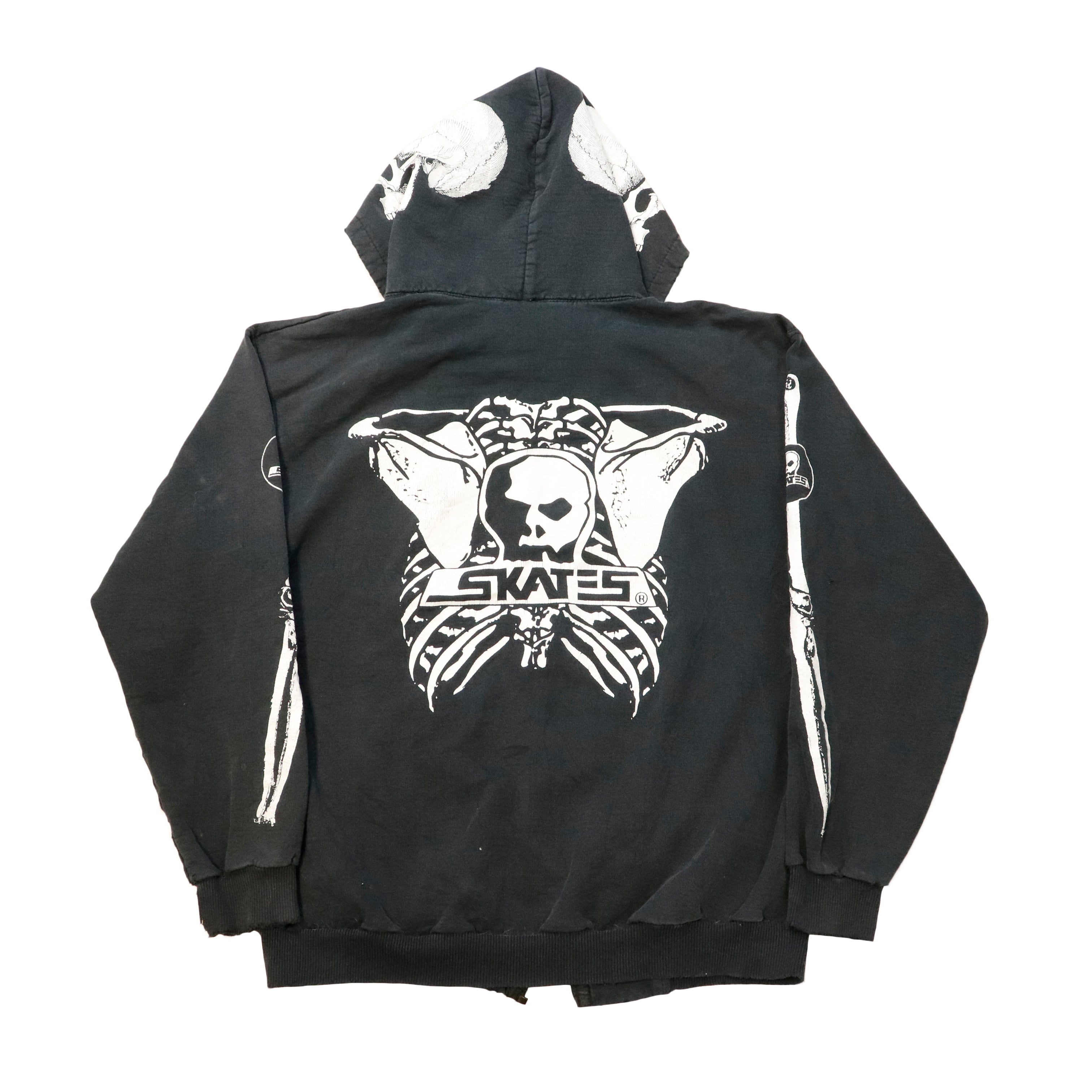 Vintage Skates skull graphic zip hoodie Size M – FAIF.COM