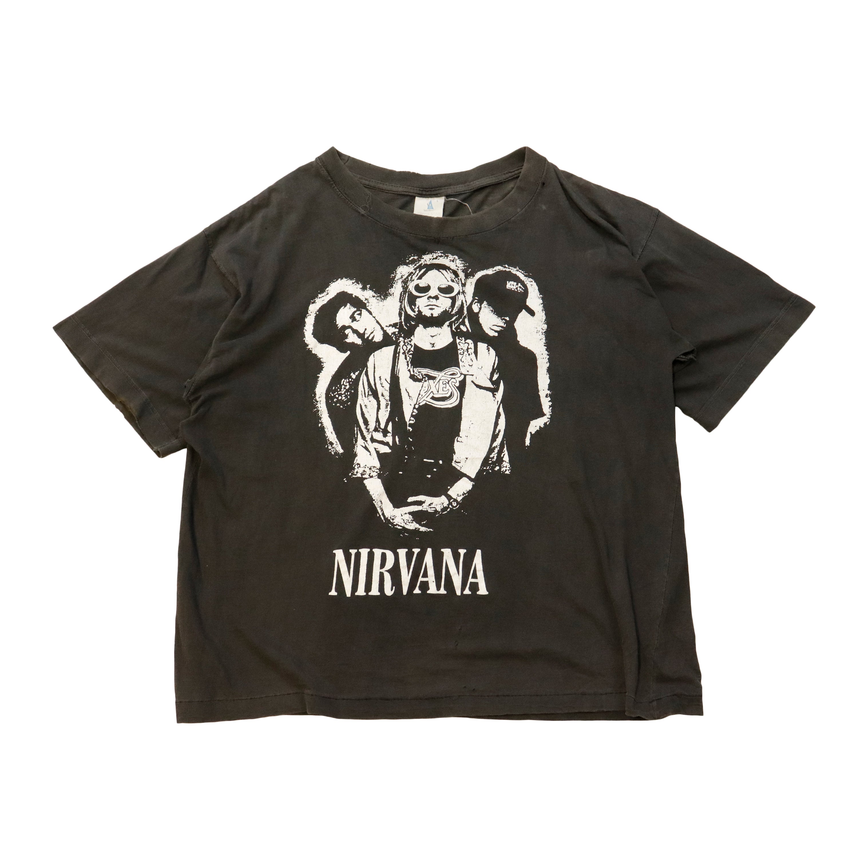 Vintage 90s Nirvana Distressed Graphic T-Shirt Size L – FAIF.COM