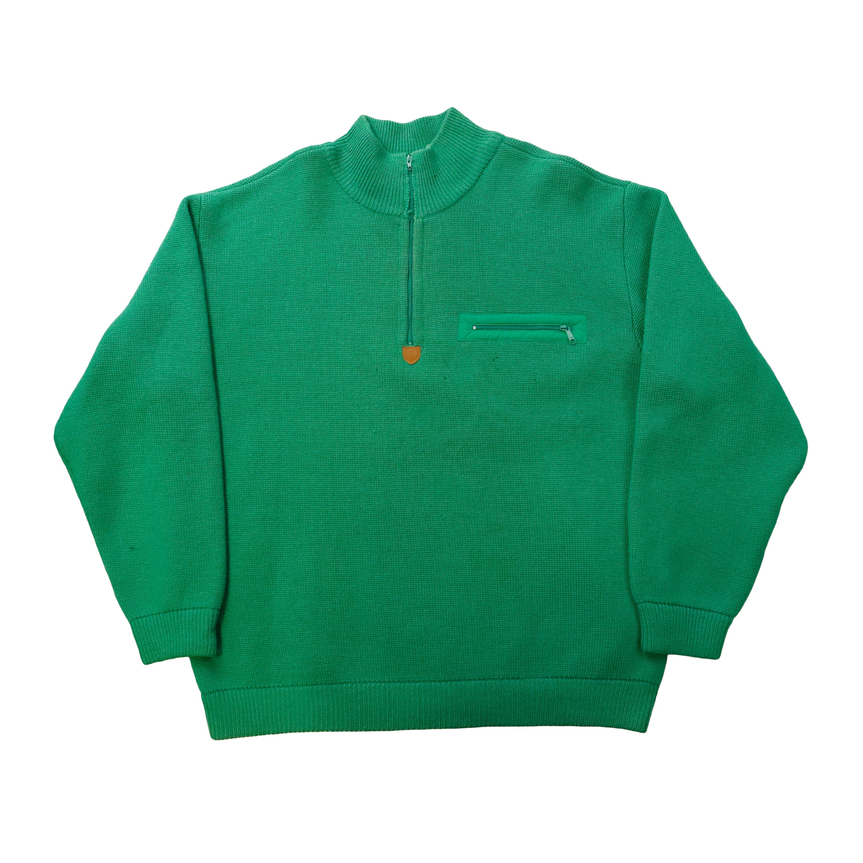 Vintage 90s Patagonia Quarter Zip Knit Sweater Green Size XL