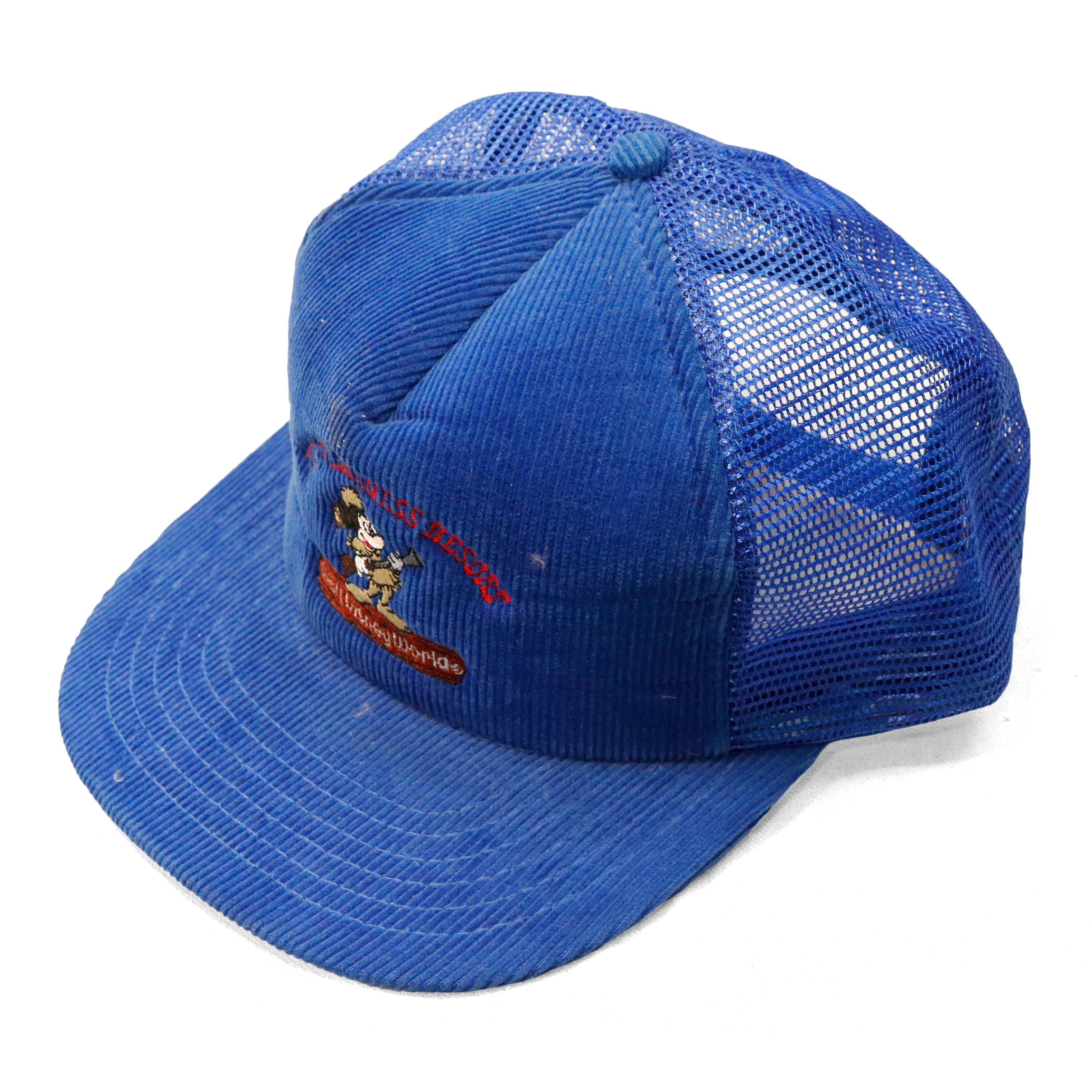 Vintage Disney World Fort Wilderness Resort Corduroy Trucker Hat 