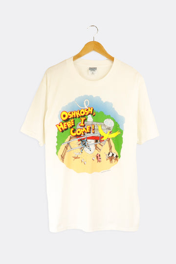 Vintage 1998 Oshkosh Here  Come Graphic T Shirt Sz L