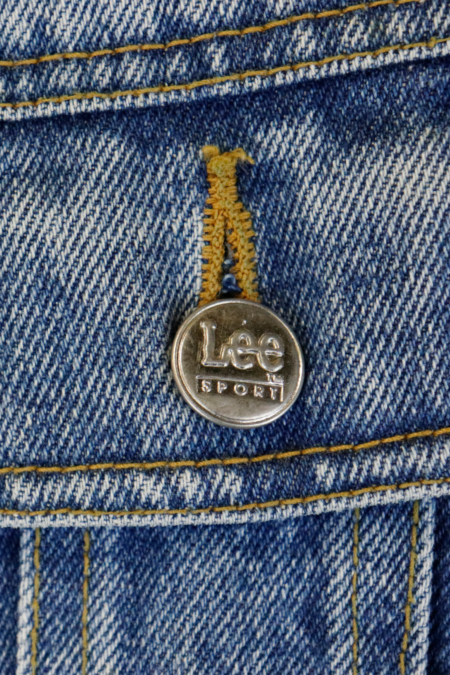 Vintage Super Bowl Embroidered Denim Full Button Up Jacket Sz L