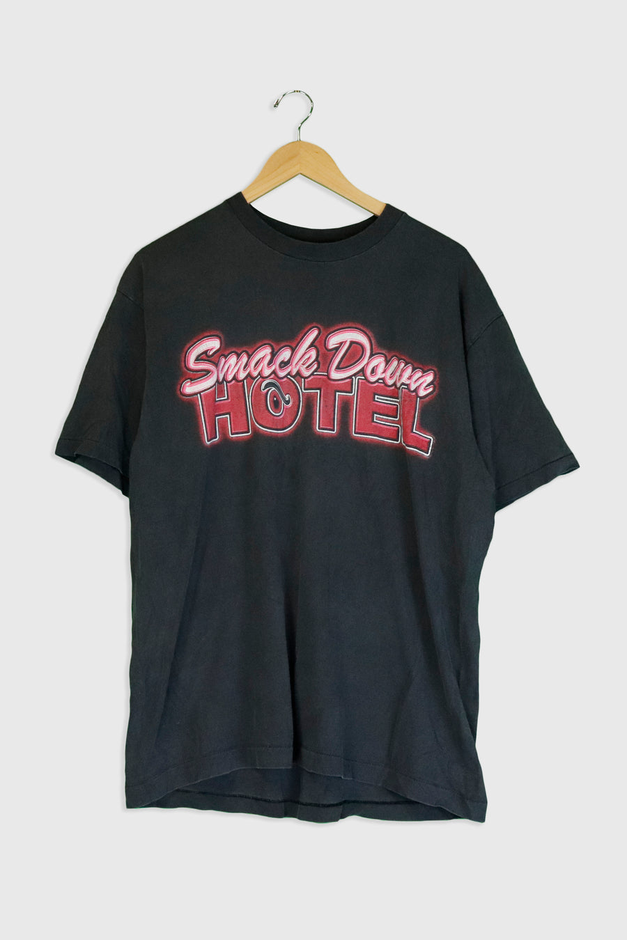 Vintage WWF Smack Down Hotel The Rock T Shirt Sz XL