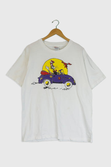 Vintage Cat And The Hat Here Comes Sunshine T Shirt Sz L