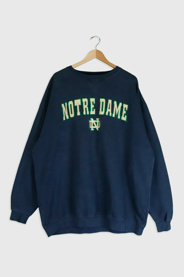 Vintage Champs Sports Notre Dame Patched Front Sweatshirt Sz 2XL