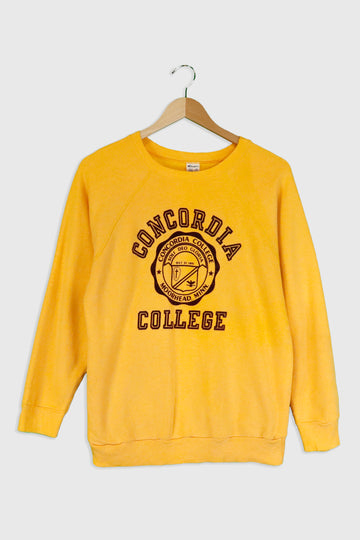 Vintage Champion Concordia College Velvet Lettering Sweatshirt Sz L