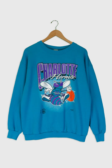 Vintage NBA Charlotte Hornets Basketball Sweatshirt Sz XL
