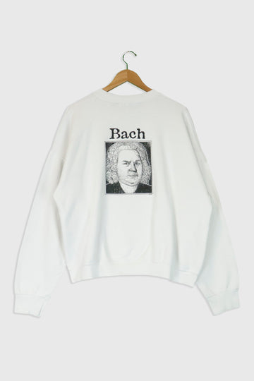 Vintage 'Front' 'Bach' Portrait Sweatshirt Sz 2XL