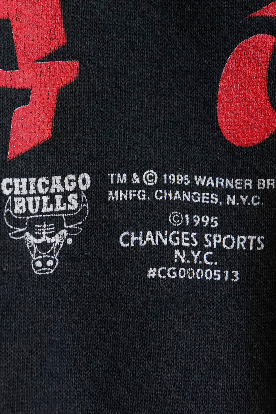 Vintage 1995 NBA Chicago Bulls Tasmanian Devil Sweatshirt Sz L