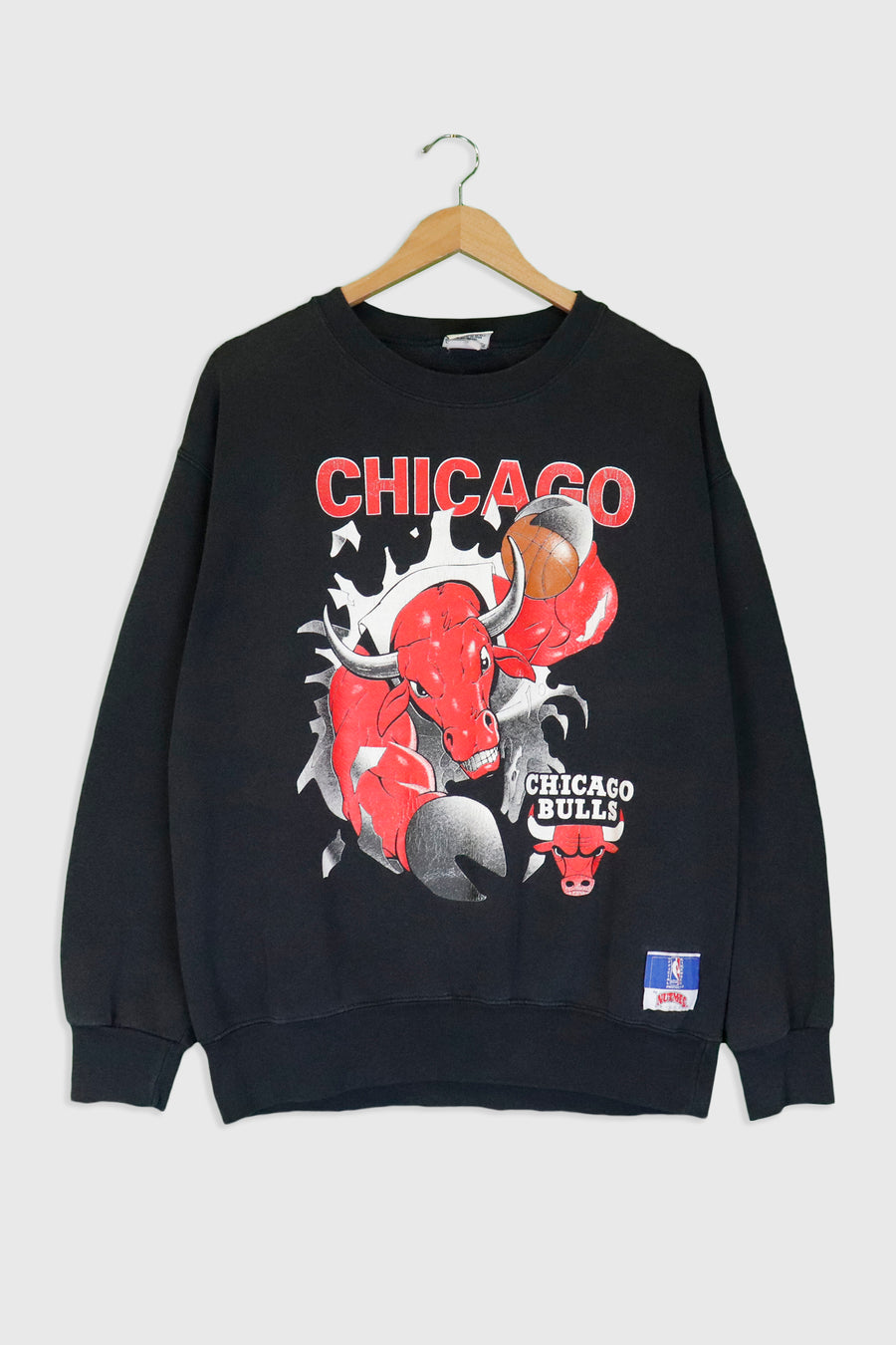 Vintage NBA Chicago Bulls Bull Face Sweatshirt Sz M