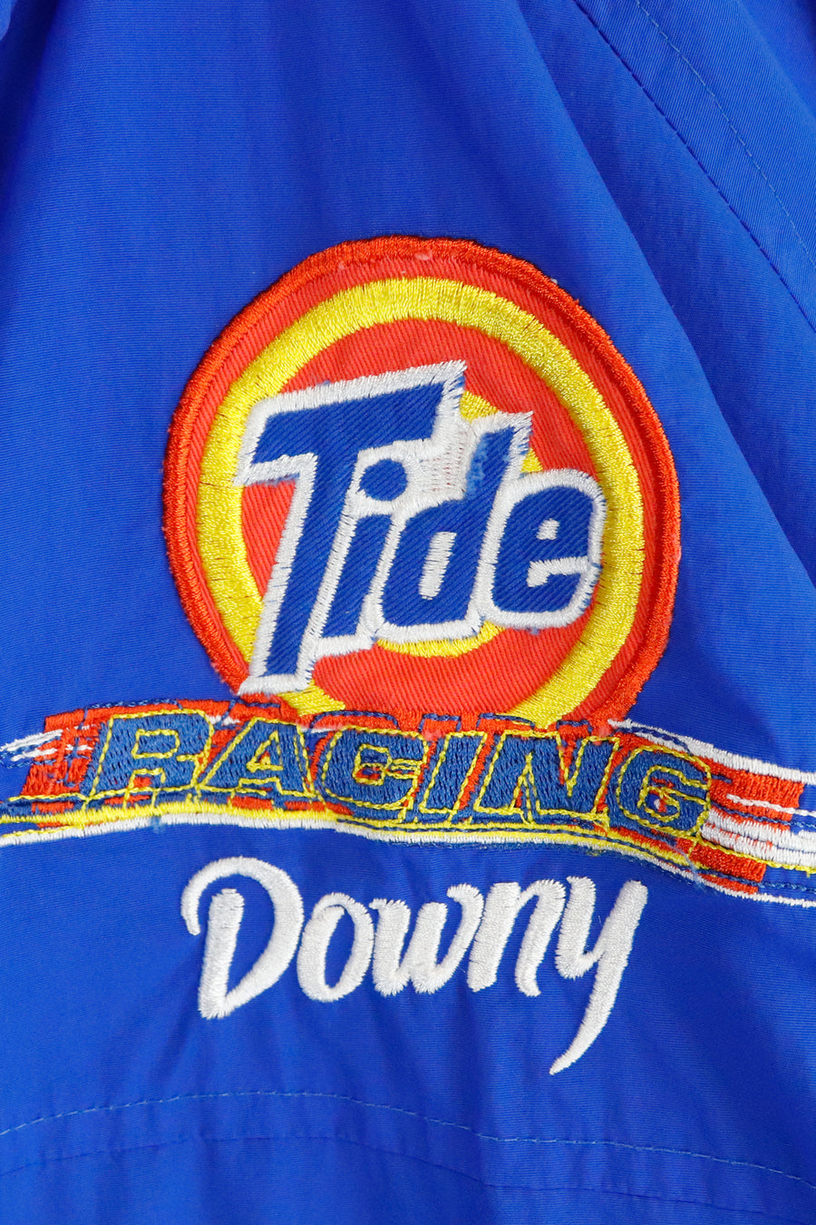 Vintage Tide Racing Downy Customer Patched Zip Up Jacket Sz XL