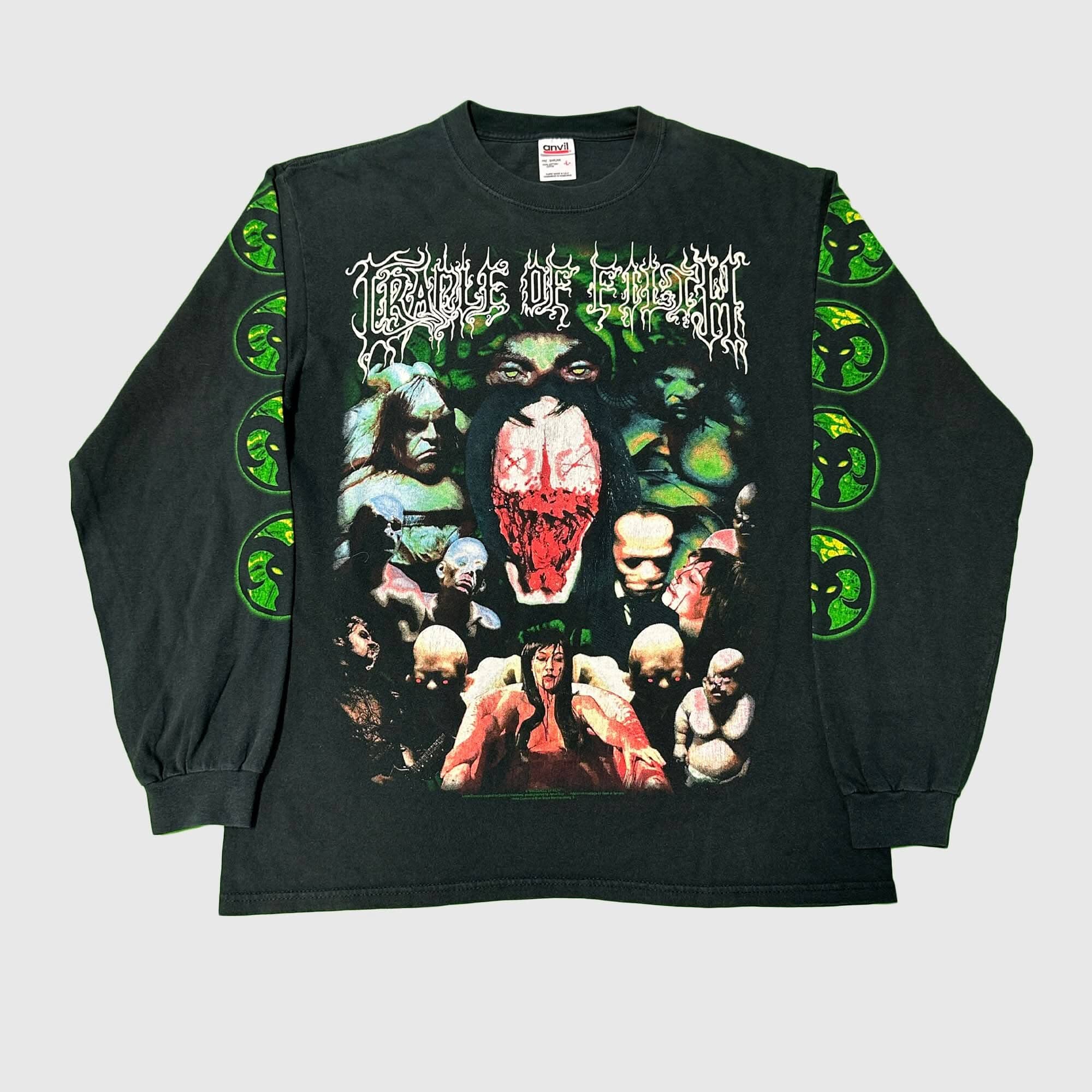 Vintage Cradle of Filth Graphic Long Sleeve Shirt Size L – FAIF.COM