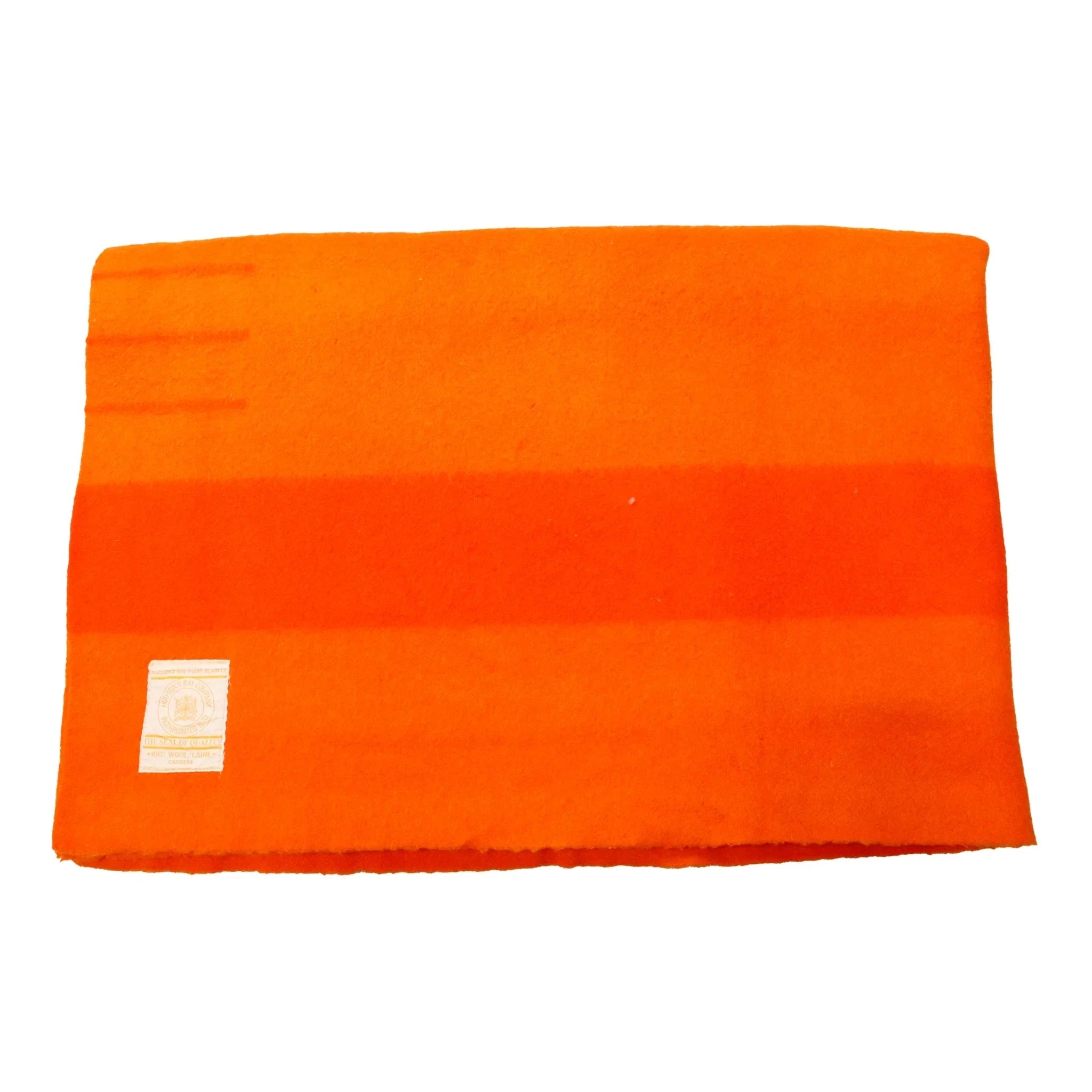 40s〜50s ORR HEALTH BLANKET HUDSON'S BAY Vintage Hudsons Bay Wool Tango Orange 3.5 Point Blanket RARE 50s