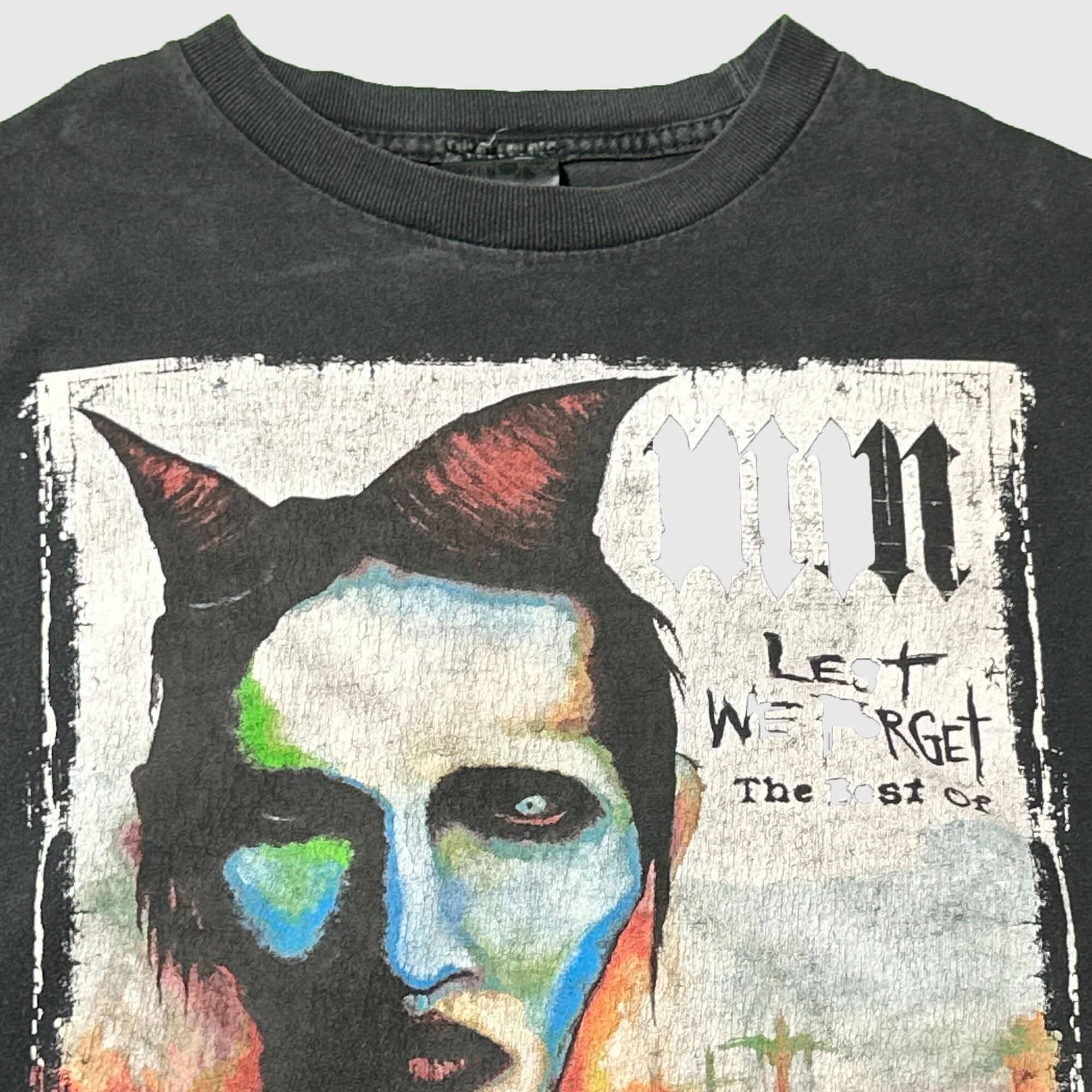 Vintage Marilyn Manson Lest We Forget Graphic T-Shirt Size L
