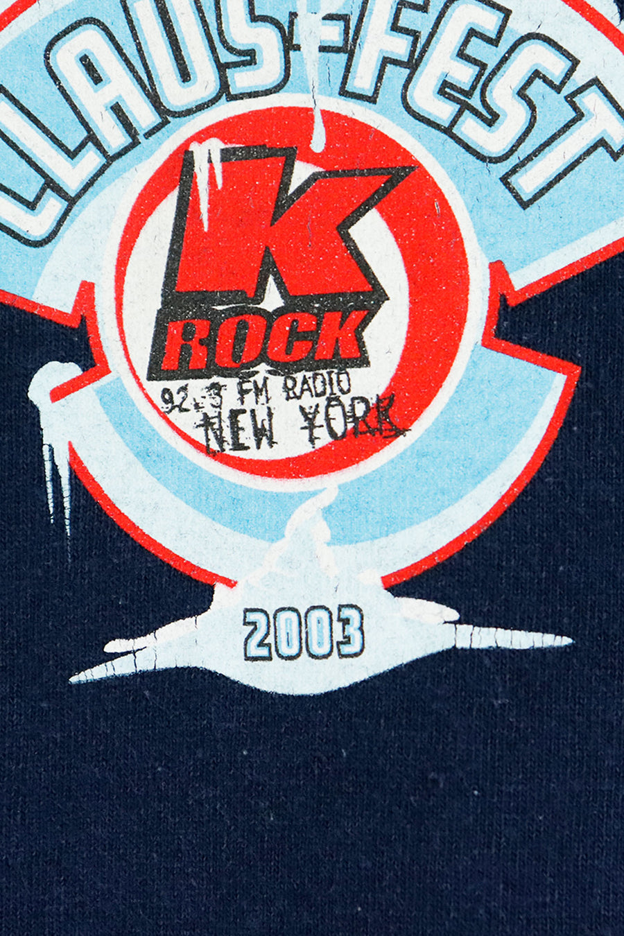 Vintage 2003 Claus-Fest K Rock New York T Shirt Sz XL