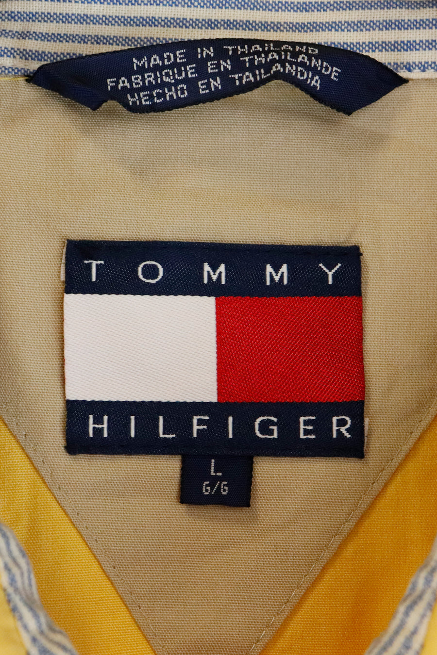 Vintage Tommy Hilfiger Zip Up Windbreaker Embroidered Logo Outerwear Sz L