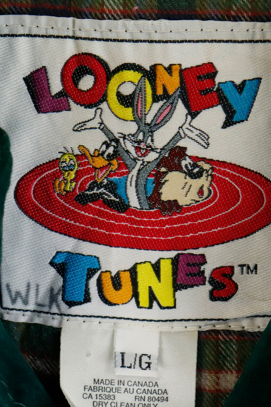 Vintage Looney Tunes Bugz Bunny Suede Jacket Sz L