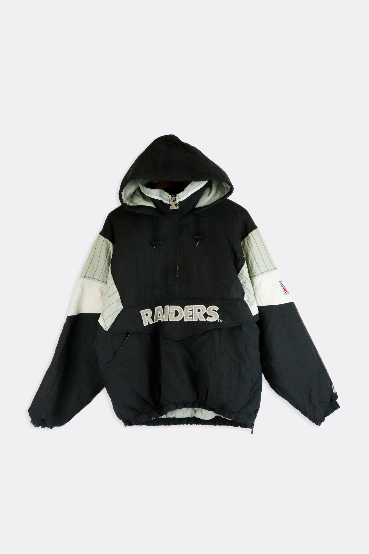 Vintage Starter NFL Las Vegas Raiders Half Zip Winter Jacket Sz M