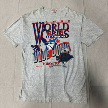 Vintage Toronto Blue Jays 1992 World Series Champions Graphic T-Shirt Size Large
