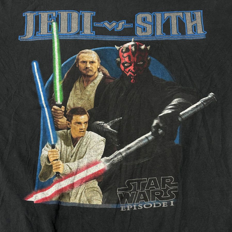 90s Vintage Star Wars Jedi vs Sith Graphic T-Shirt Size Large