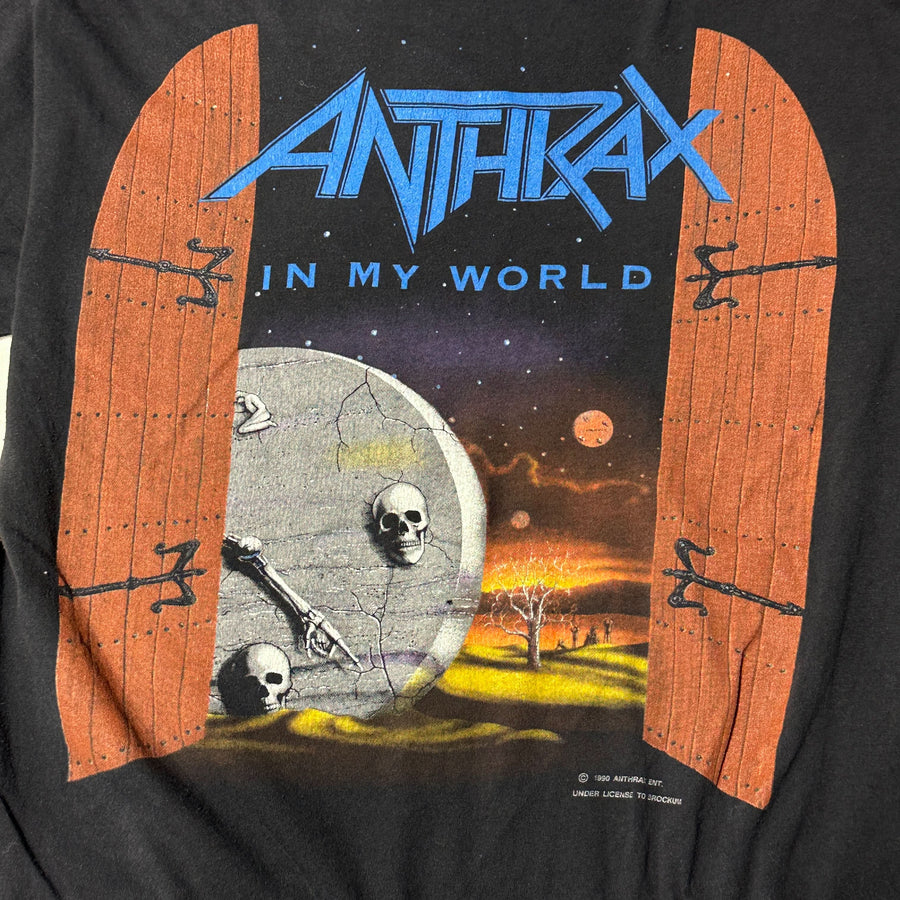 1990s Brockum Anthrax In My World Graphic T-Shirt Size L