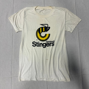 Vintage Cincinnati Stingers Graphic T-Shirt Size Large WHA Hockey 80s