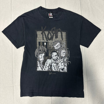 Vintage Korn Cartoon Graphic Tour T-Shirt Size Large 90s