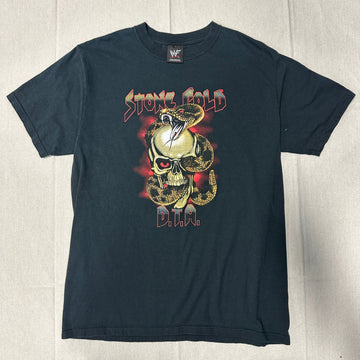 Vintage WWF Stone Cold Skull & Snake Graphic T-Shirt Size Large