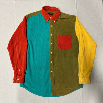 Vintage J.Crew Colorblock Corduroy Button-Up Shirt Size M