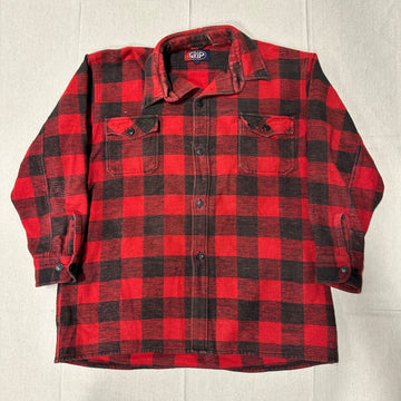 Vintage Grip Red Buffalo Plaid Flannel Shirt Size XXL