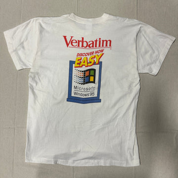 Vintage Verbatim Microsoft Windows 95 Promo T-Shirt Size XL
