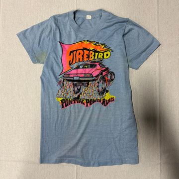 Vintage Firebird Pontiac Power Rules Graphic Car T-shirt Size Small