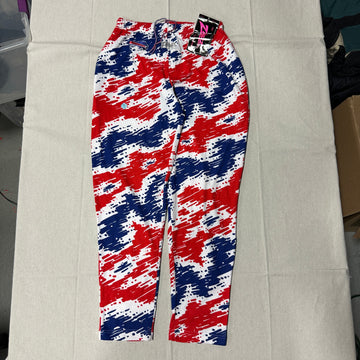 Vintage Zubaz Red White Blue Graphic Lounge Pants Size Large NWT