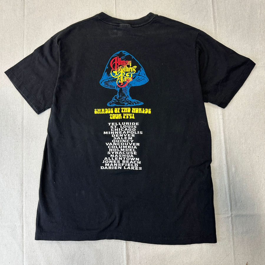 Vintage Allman Brothers Band Space Graphic T-Shirt Size L 80s