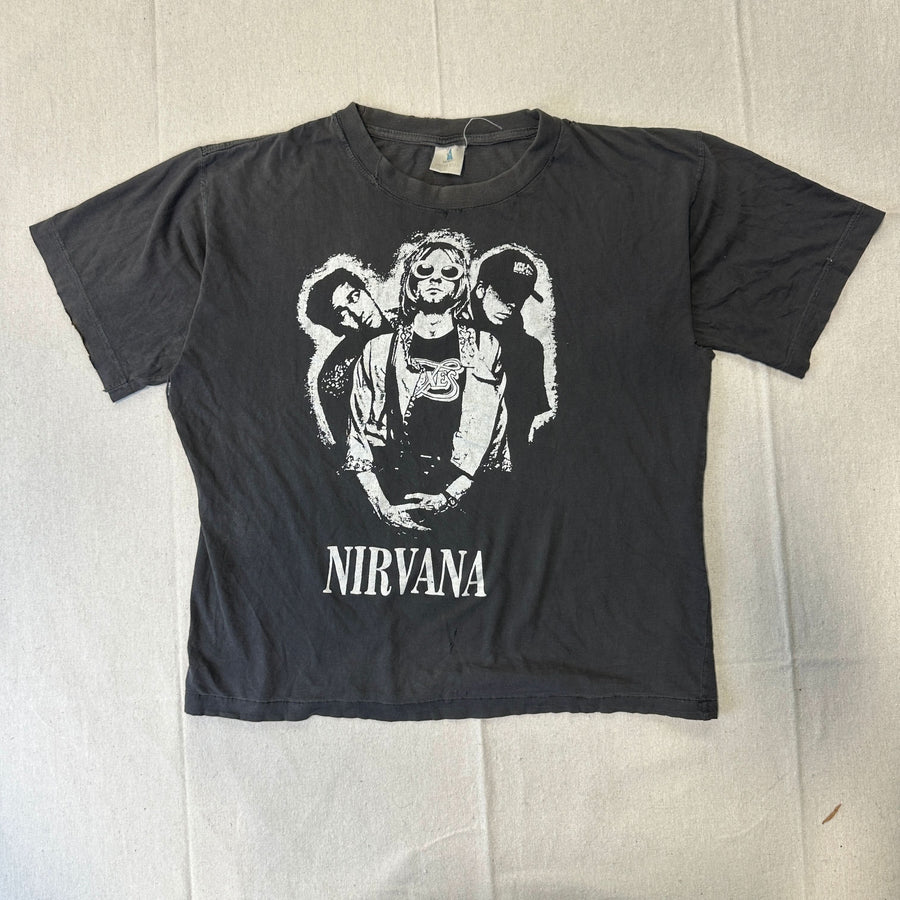 トップス nirvana 90s Nirvana - Kurt Cobain - Nevermind 90s Vintage Retro Style T-shirt