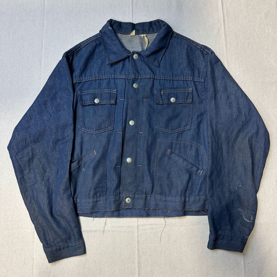 Vintage Ranchcraft Button-Up Denim Jacket Size M 50s Pleated