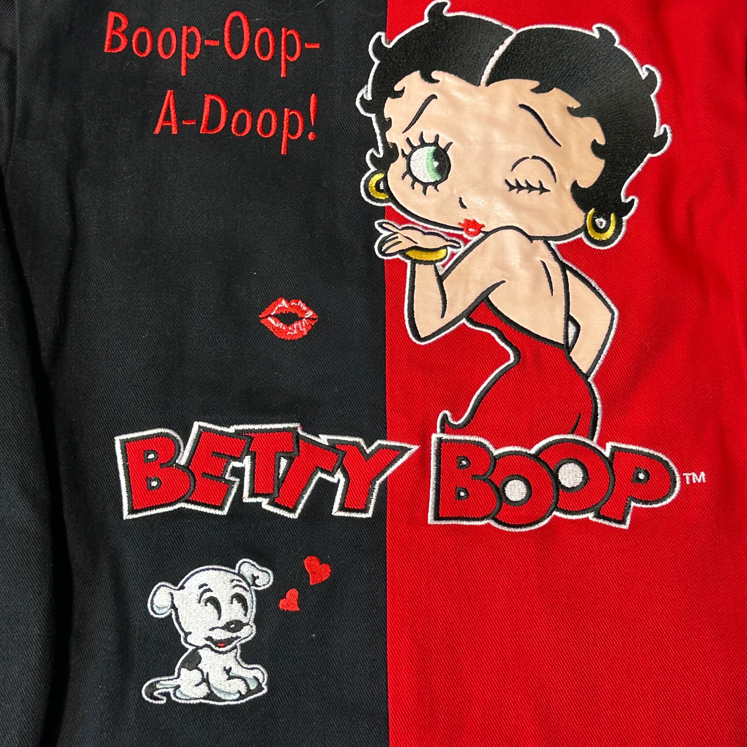Vintage JH Design Betty Boop Embroidered Two-Tone Jacket Size M