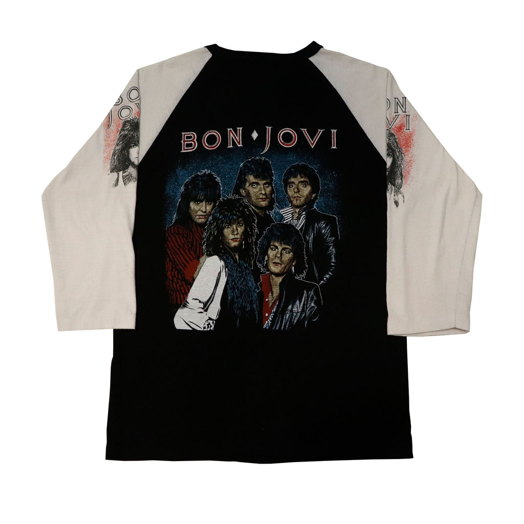 Vintage Bon Jovi Graphic Raglan Band T-Shirt Size XL