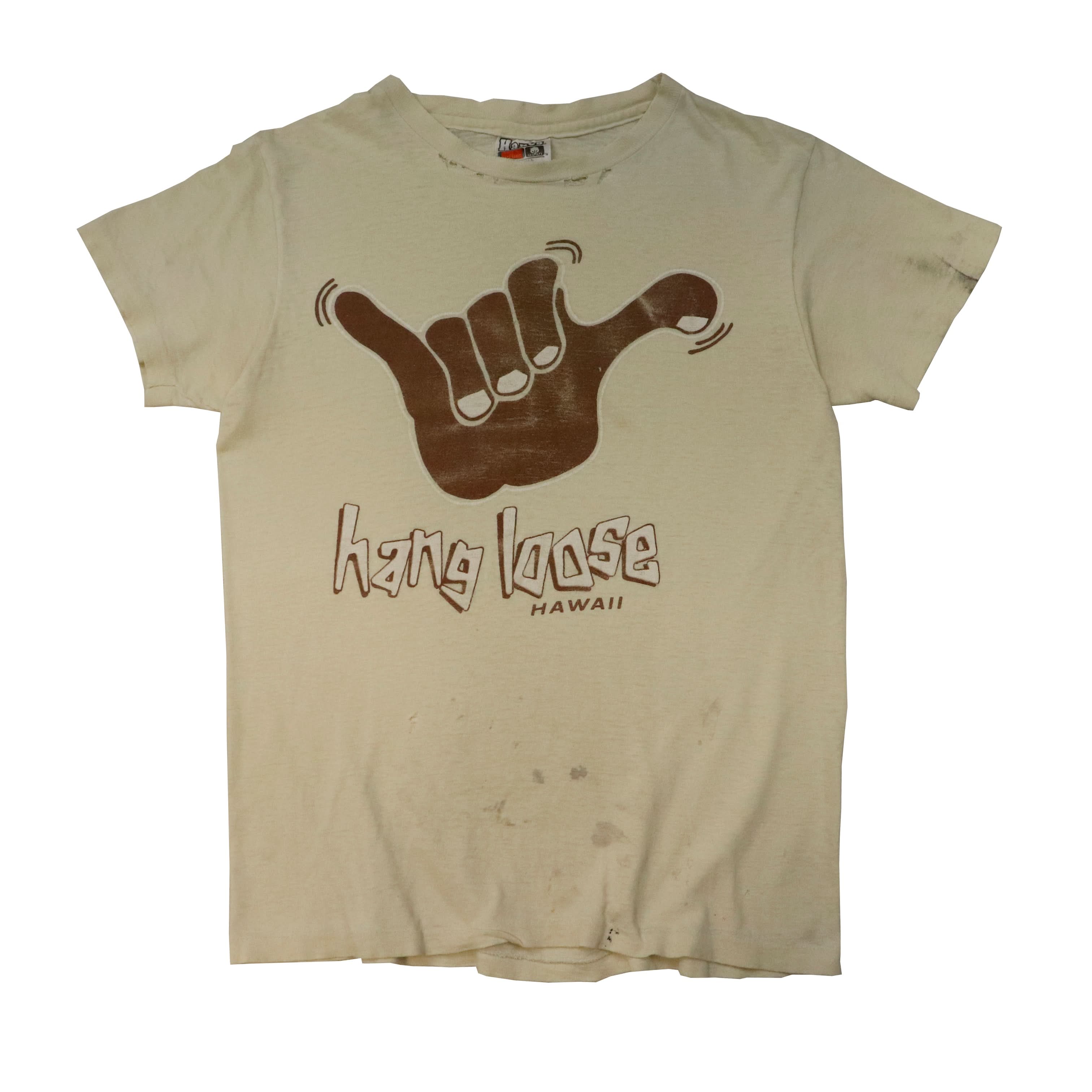Vintage Hanes Hang Loose Hawaii Graphic T-Shirt Size S