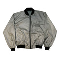 Vintage Lagerfeld Photo Silver Bomber Jacket Size L