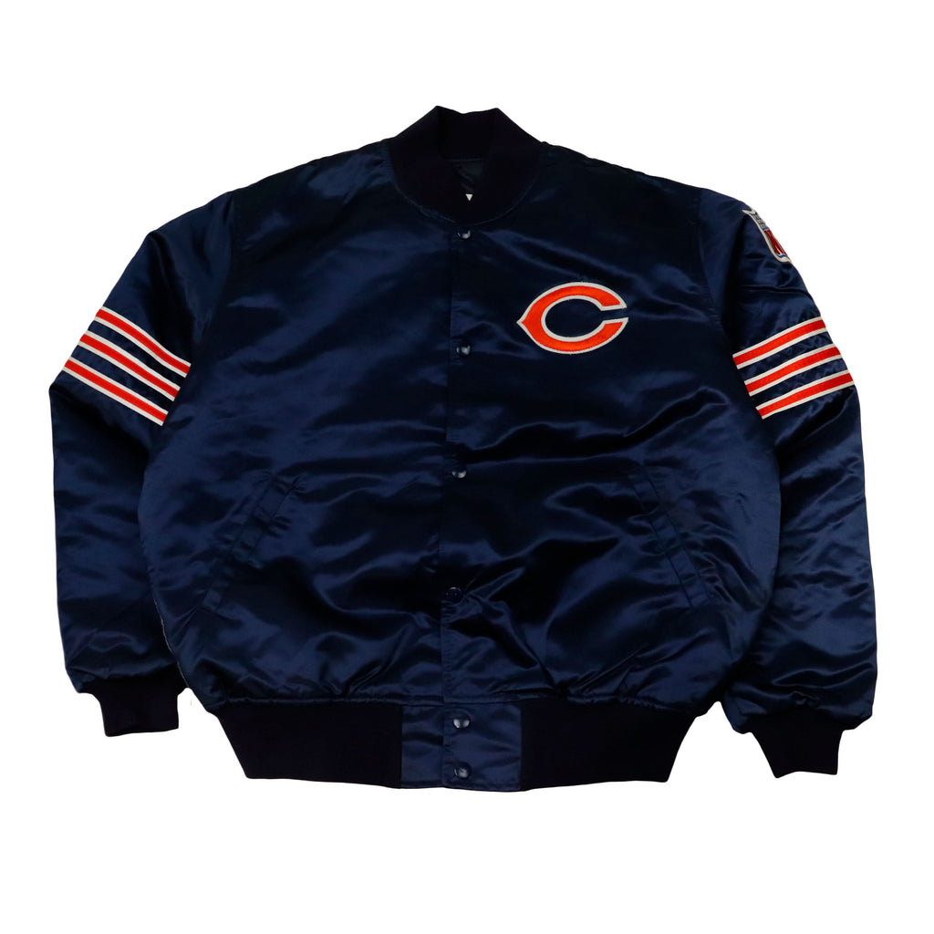 Vintage Starter Chicago Bears Satin Bomber Jacket Size L