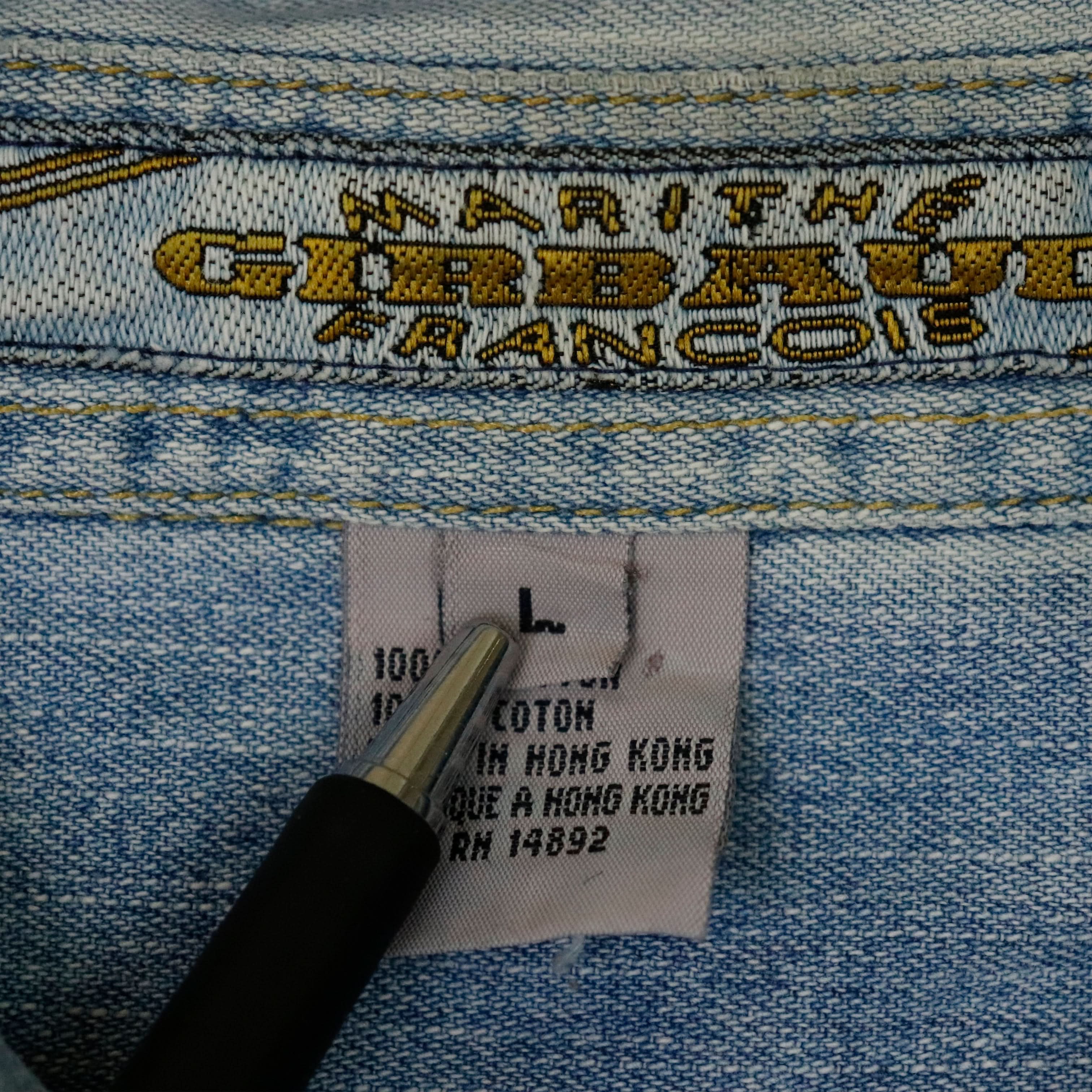 Vintage Marithe Francois Girbaud Denim Button Up Shirt Size L
