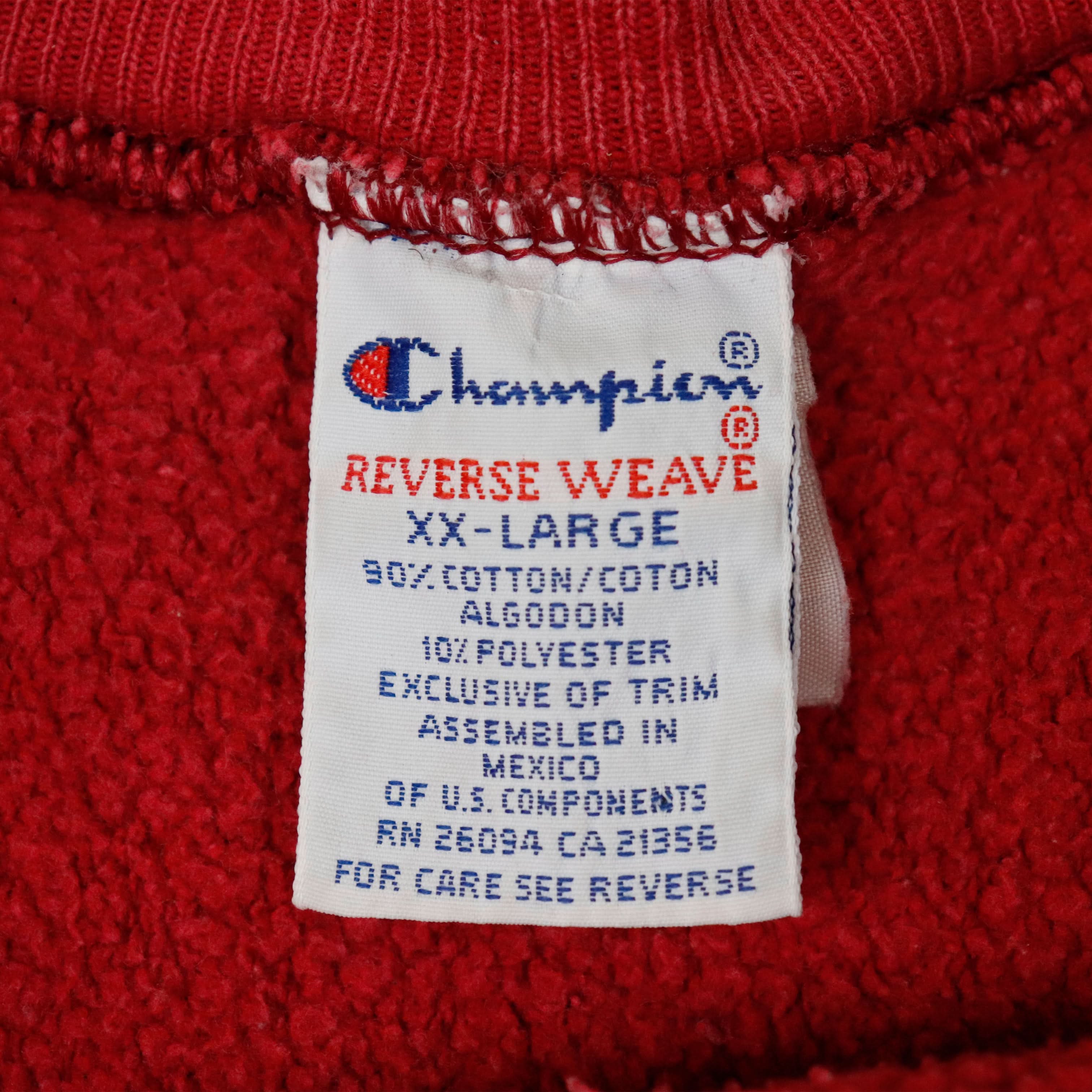 Vintage Champion Reverse Weave Red Sweatshirt Size XXL