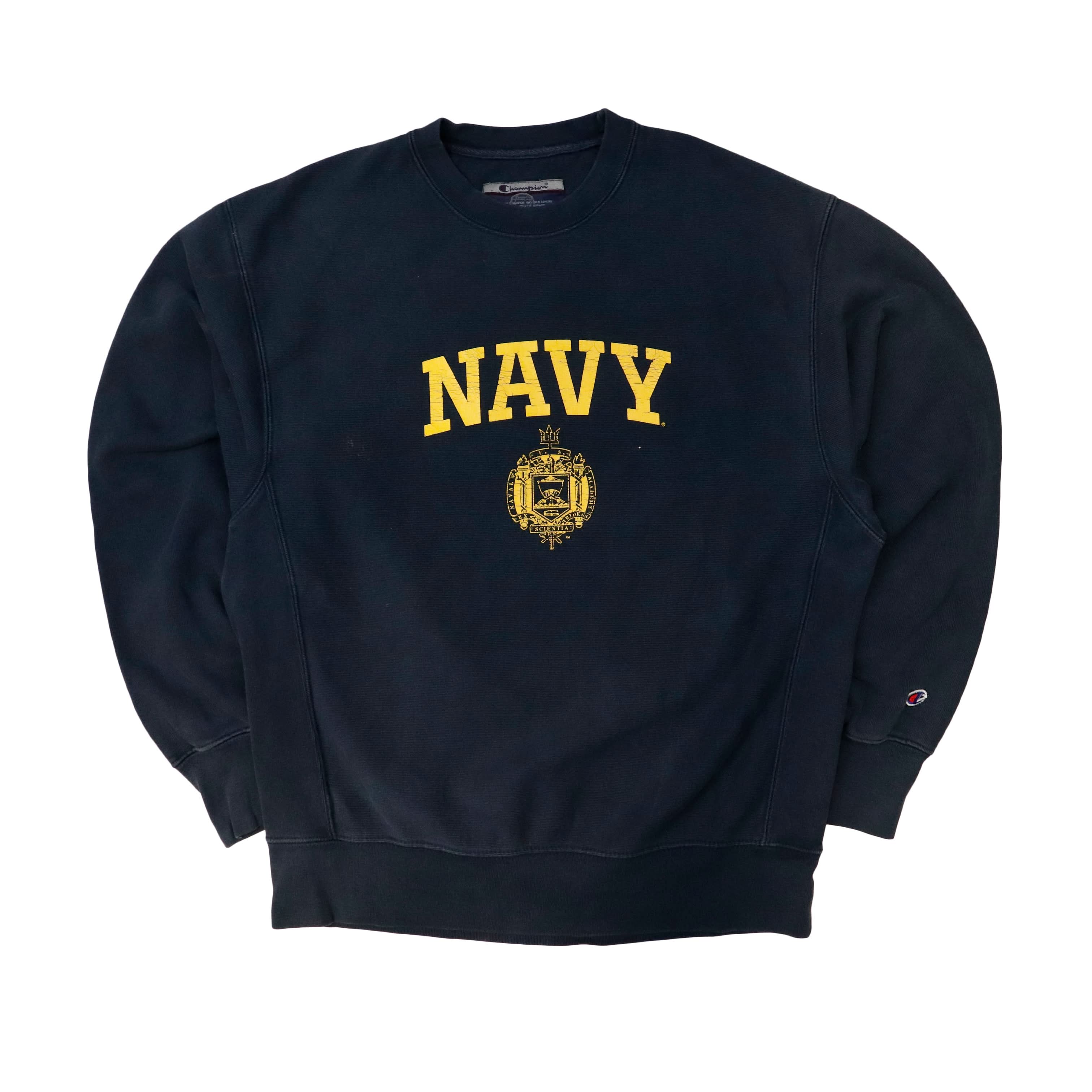 Vintage Champion Navy Graphic Crewneck Sweatshirt Size M