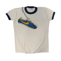 Vintage 70s 80s Nike waffle runners shoes over shoulder Ringer Graphic T-Shirt Size XL